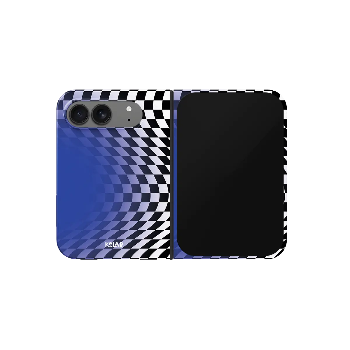 Blue Illusion | Blue Checkered Optical Illusion iPhone Case