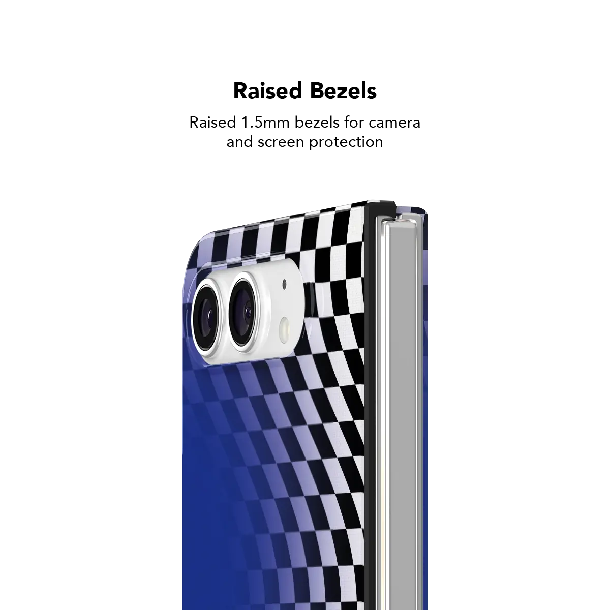 Blue Illusion | Blue Checkered Optical Illusion iPhone Case