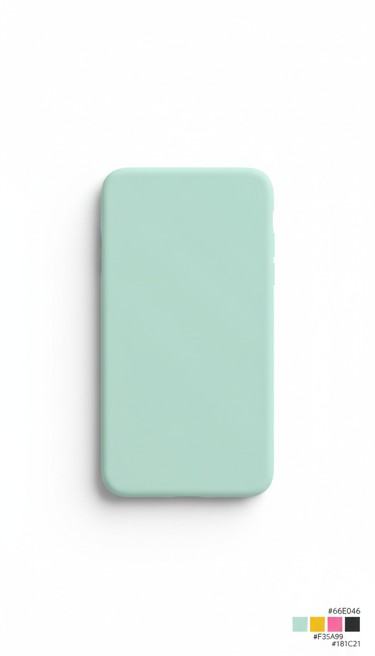 Mint Fresh phone case, Accessories shot in clean daylight on casual surfaces (worn denim jacket sleeve for jewelry; phone...
