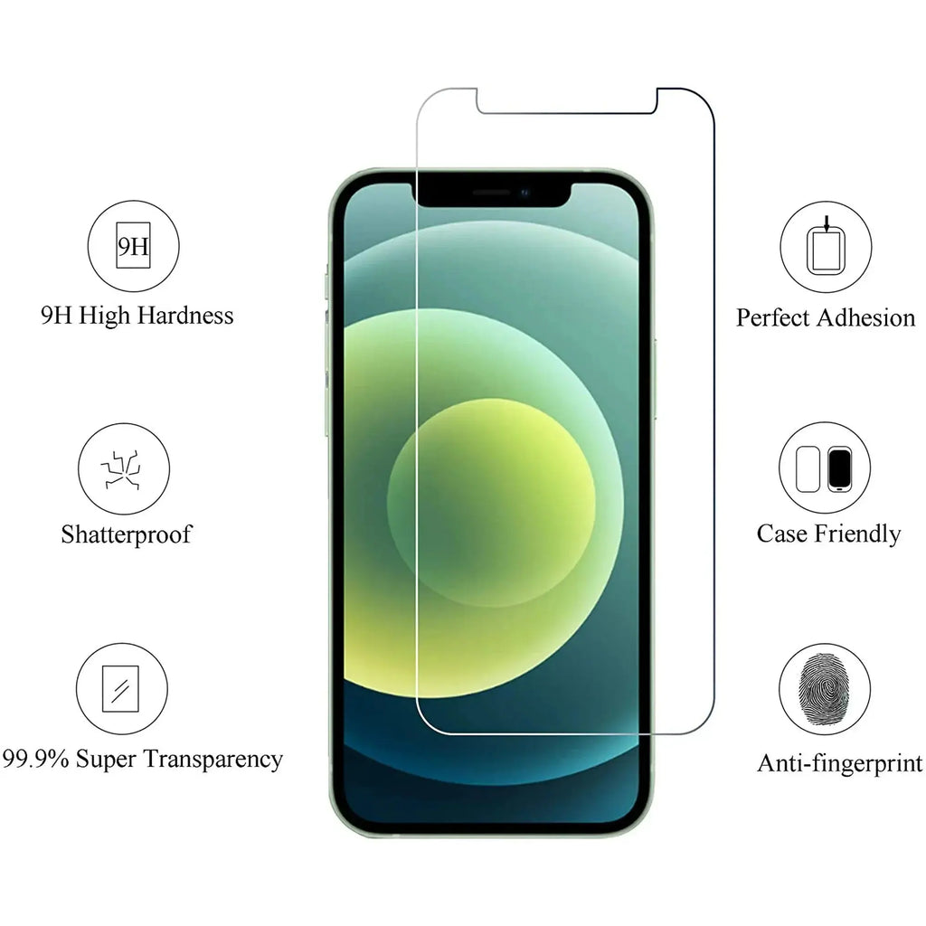 Entronix Clear Screen Protector & Camera Lens Protector Compatible with iPhone 12 Pro - 6-Piece Combo