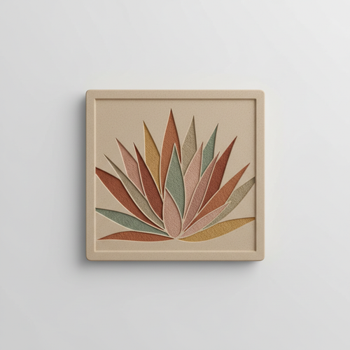 Agave print with a sandy texture from the "Botanical Flora Series" collection: Earth desert palette botanical prints on...