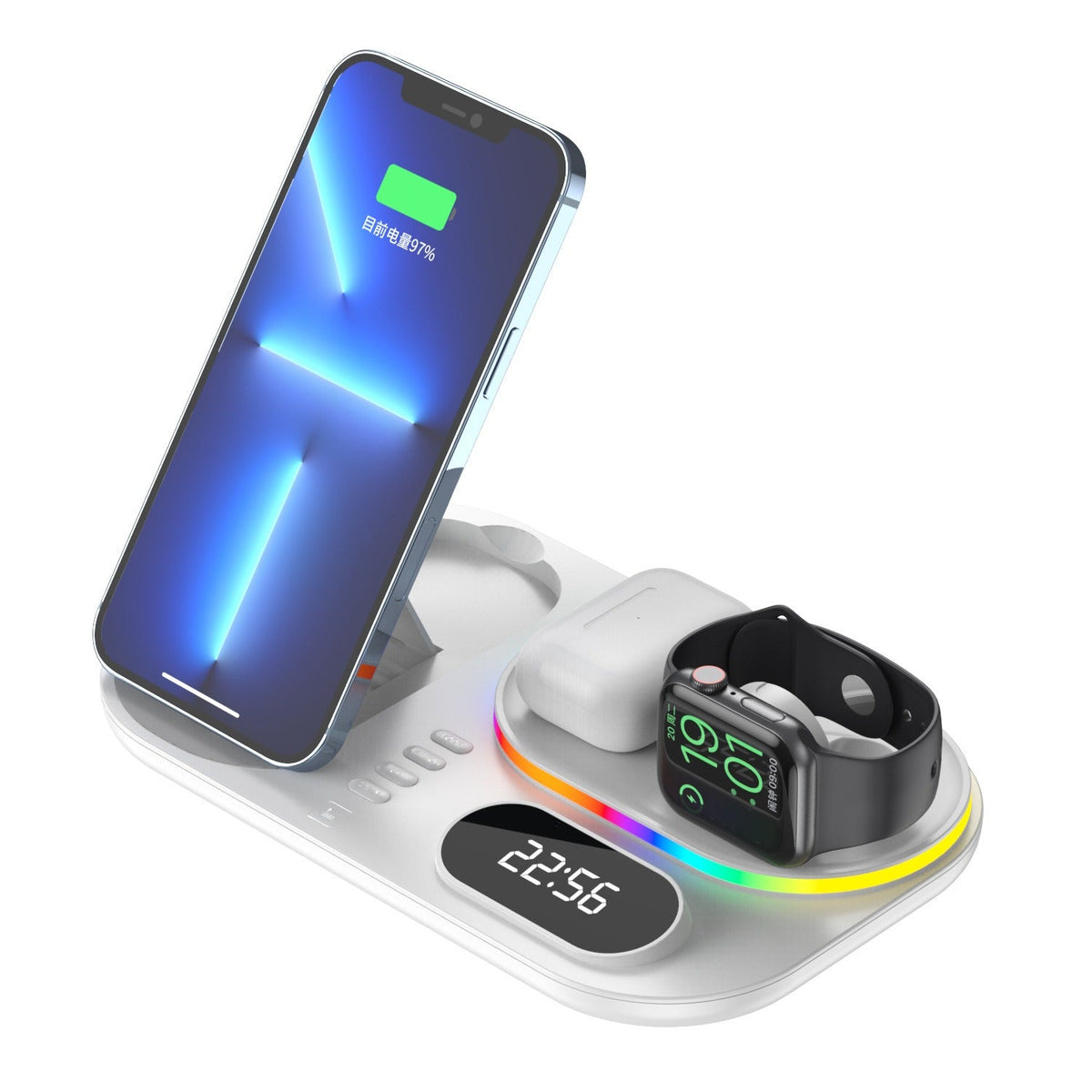 3-in-1 Magnetic Wireless Charger – MagSafe Compatible