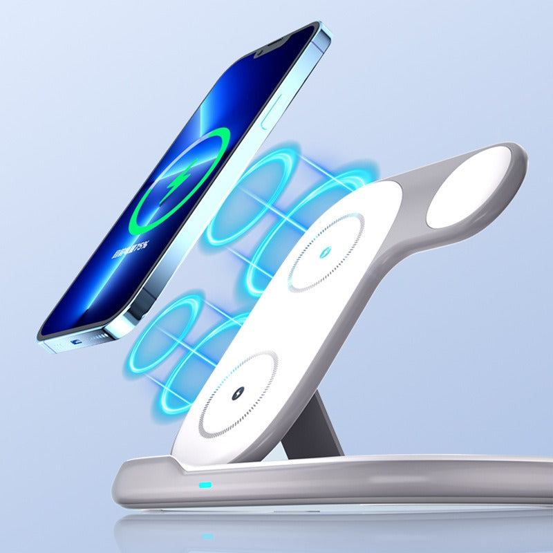 Folding 3-in-1 Wireless Charger – iPhone, Apple Watch & Earbuds