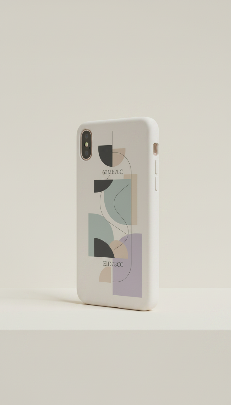 Alternate angle view of Sandstone minimal graphic case