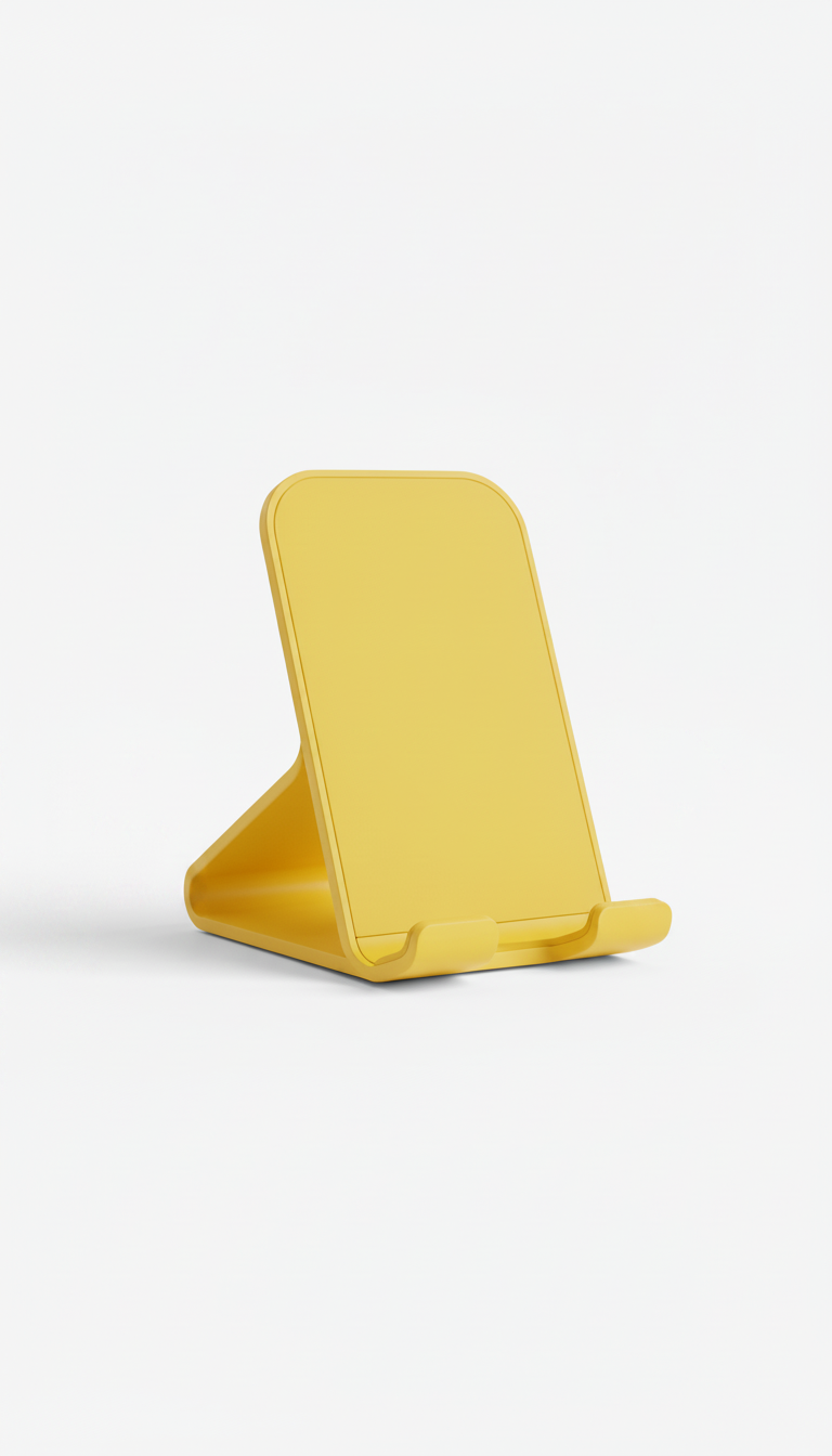 Alternate angle view of Sunshine Yellow Phone Stand