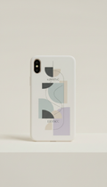 Sandstone minimal graphic phone case, Three-quarter product angle as default — showcases both back print and slim profile...