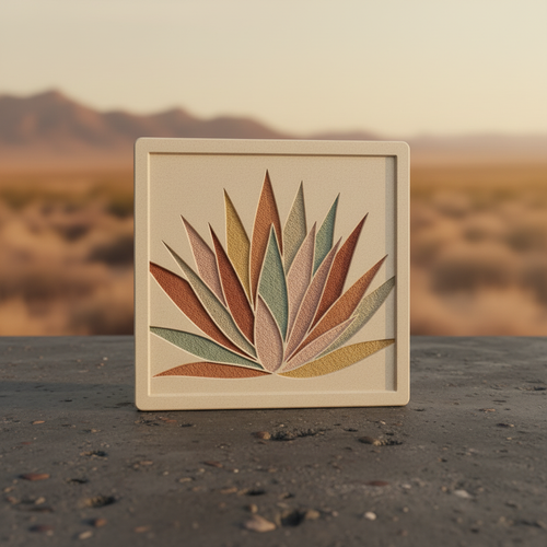 Agave Print on Tactile Silicone in a new setting