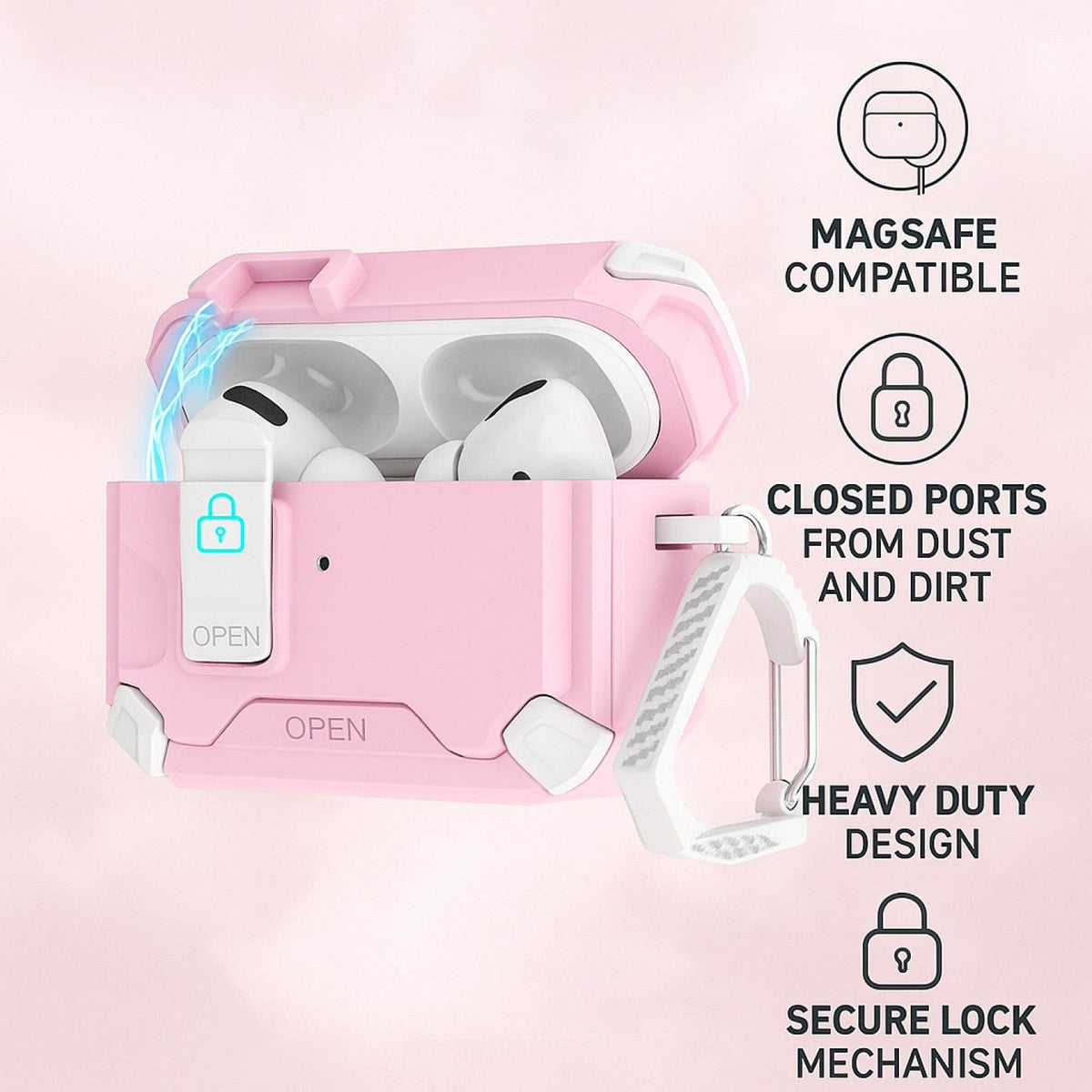 AirPods Pro 3 Case - MagSafe, Heavy-Duty, Secure Lock | Raider Series