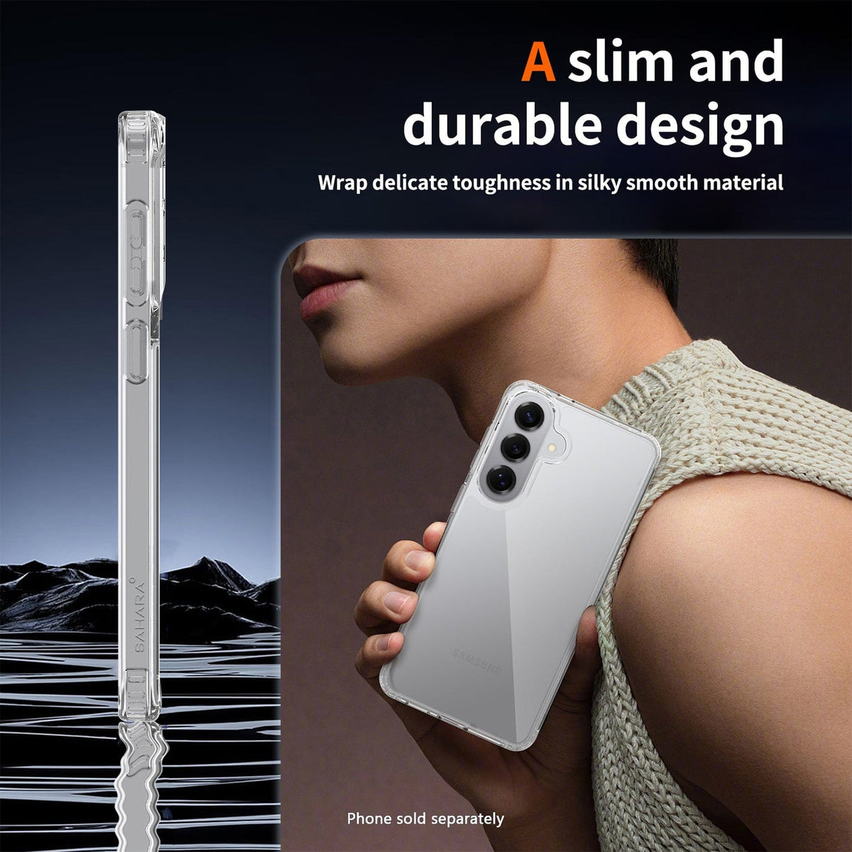 Samsung Galaxy S26+ Clear Case - Anti-Slip Grip | Venture Series
