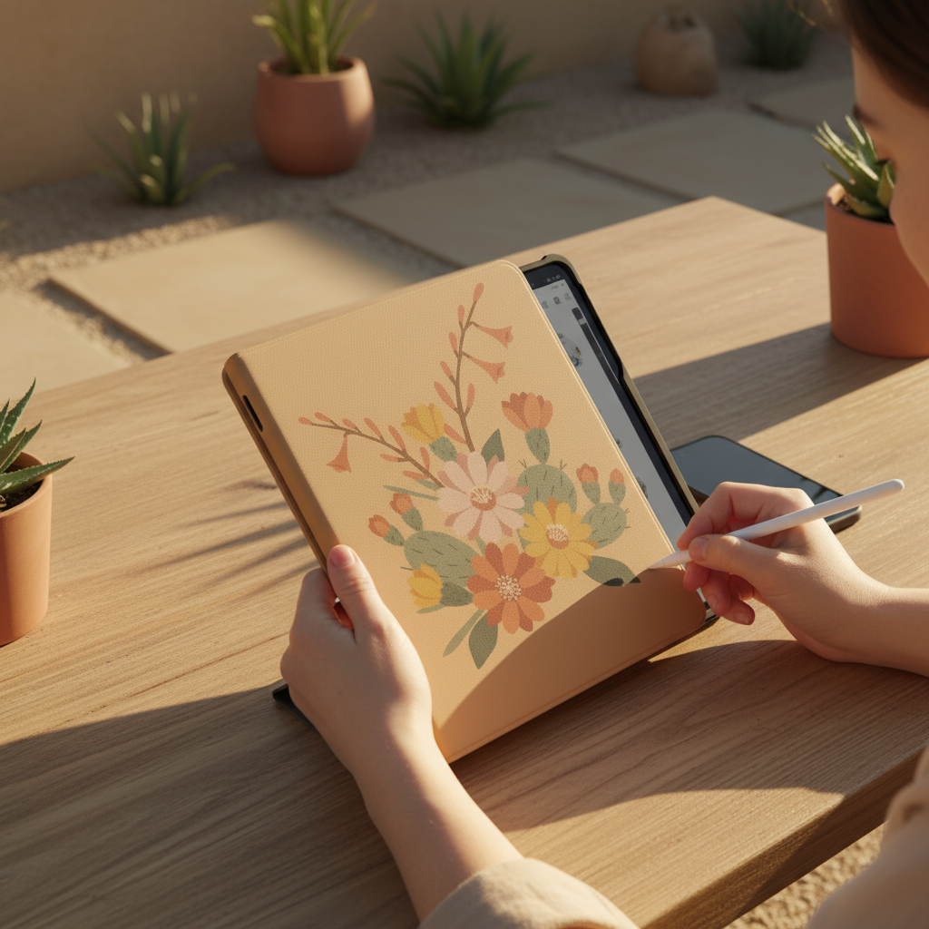 Desert Bloom Print in use