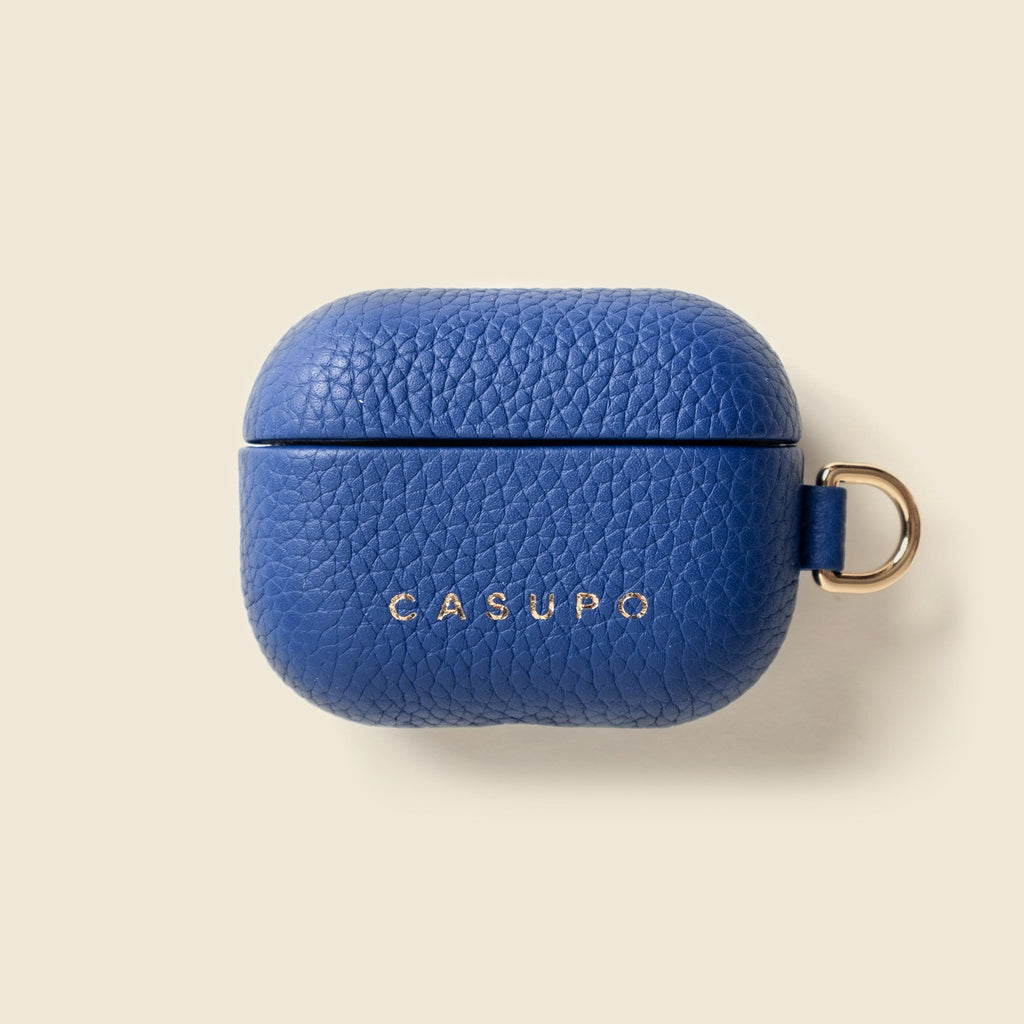 Leather Airpod Case - Cobalt