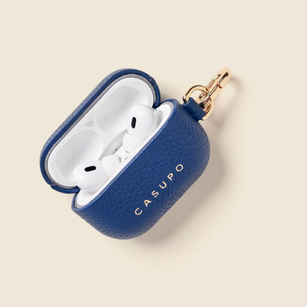 Leather Airpod Case - Cobalt