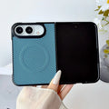 Magnetic Phone Case for iPhone Duo Ultra Fold Cover Carbon Fiber Pattern Soft TPU Shell for Magsafe Charge Anti-knock