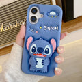Cute 3D Cartoon Stitch Silicone Phone Case for iPhone 18 17 Pro 16 15 14 13 12 11 Pro Max Anime Shockproof Soft Protective Cover