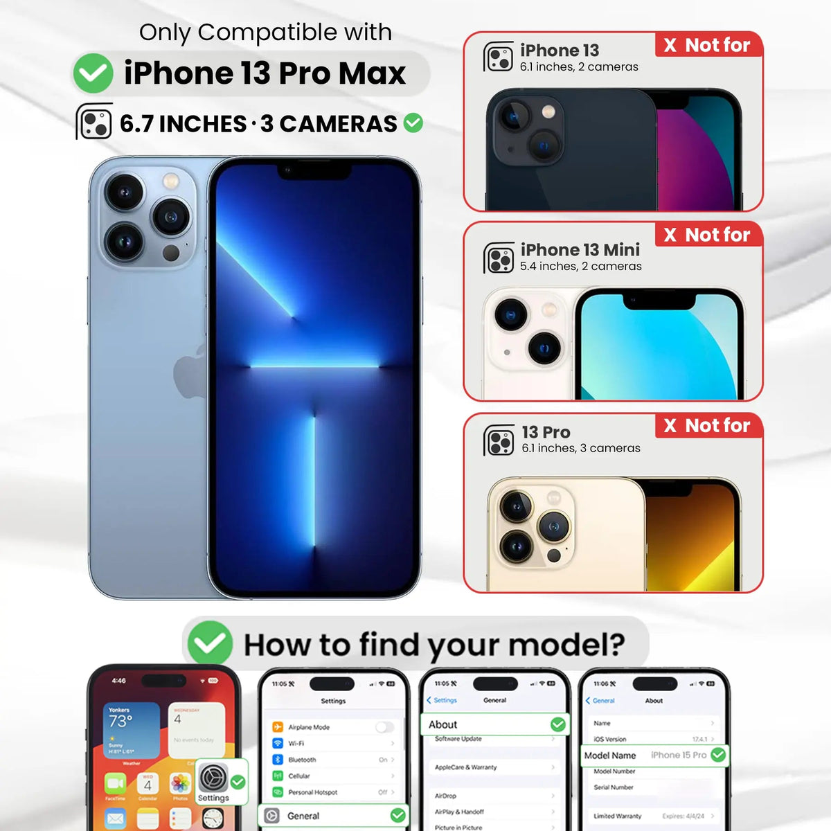 Entronix [Magnetic] Case Compatible with iPhone 13 Pro Max - [Clear Back] Luxury Glossy Cover