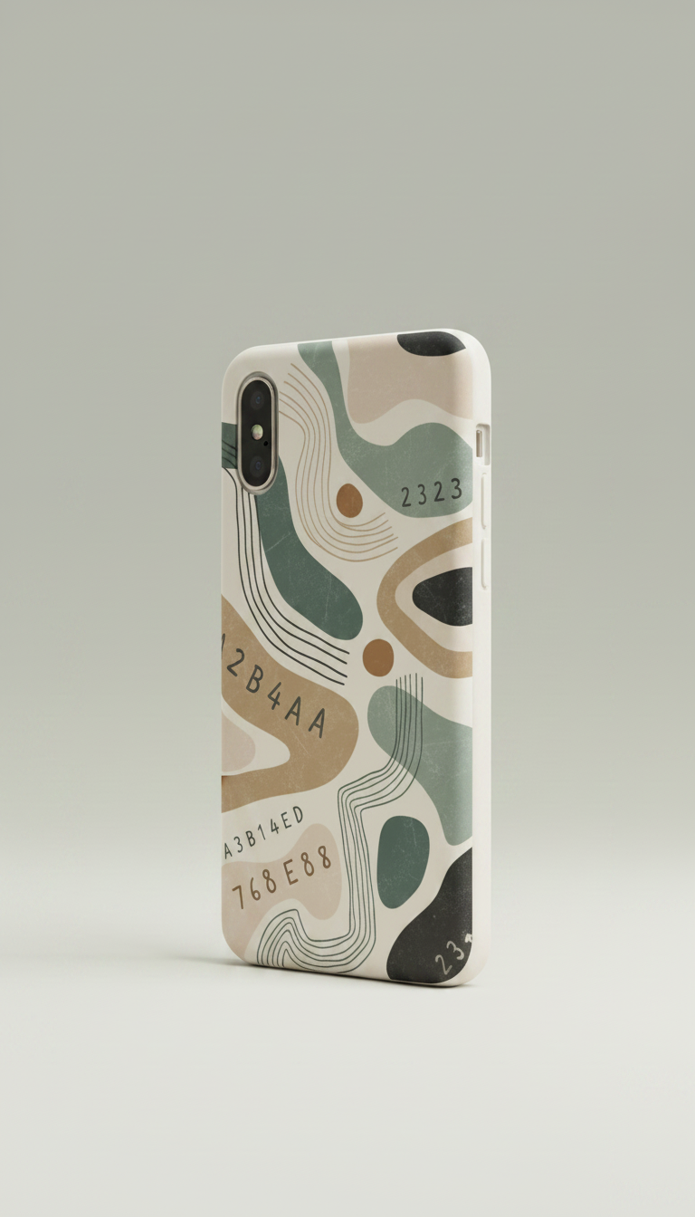 Alternate angle view of Flexible TPU Case With Abstract Art Image