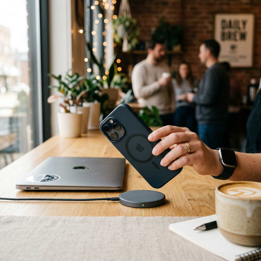 SnapCharge MagSafe Case Lifestyle
